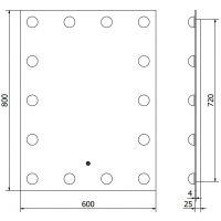 Obdĺžnikové zrkadlo MEXEN DONA 60x80 cm - s LED podsvietením a vyhrievaním, 9818-060-080-611-00