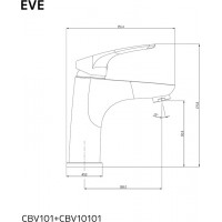 Umývadlová batéria EVE s výpustou - chrómová