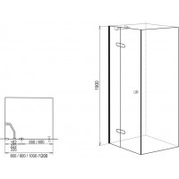 Sprchové dvere Fantasy - 80 cm - chróm / sklo Point - pravé