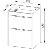 Kúpeľňová skrinka VIGO s keramickým umývadlom - 51 cm