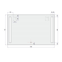 Zrkadlo 120x70 cm s LED osvetlením