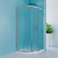 Sprchovací kút Kora Lite - štvrťkruh 90x90 cm - chróm / sklo Grape