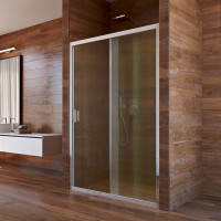 Sprchové dvere LIMA - dvojdielne, posuvné - chróm/sklo Point