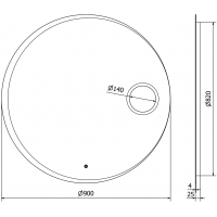 Okrúhle zrkadlo MEXEN ELLA 100 cm - s LED podsvietením, zväčšovacou lupou a vyhrievaním, 9811-100-100-611-00