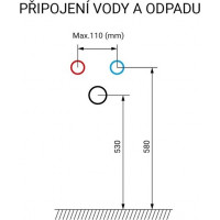 Kúpeľňová závesná skrinka pod umývadlo MAILO - 101 cm