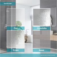 Sprchovací kút Kora Lite - štvrťkruh 90x90 cm - biely/sklo Grape