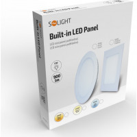LED mini panel, podhľadový, 12W, 900lm, 3000K, tenký, okrúhly, biely