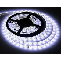 LED svetelný pás s testrom, 5m, sada s 12V adaptérom, 4,8W/m, IP20, studená biela