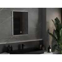 Obdĺžnikové zrkadlo MEXEN ERMA 50x70 cm - s LED podsvietením a vyhrievaním, 9814-050-070-611-70