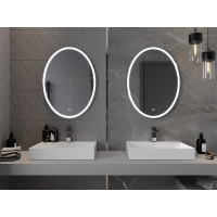 Oválne zrkadlo MEXEN ELZ 60x80 cm - s LED podsvietením a vyhrievaním, 9802-060-080-611-00