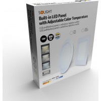 LED mini panel CCT, podhľadový, 12W, 900lm, 3000K, 4000K, 6000K, okrúhly