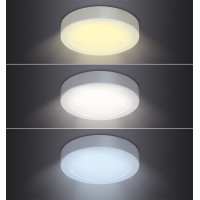 LED mini panel CCT, prisadený, 12W, 900lm, 3000K, 4000K, 6000K, okrúhly