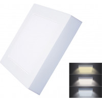 LED mini panel CCT, prisadený, 12W, 900lm, 3000K, 4000K, 6000K, štvorcový