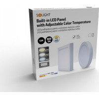 LED mini panel CCT, prisadený, 12W, 900lm, 3000K, 4000K, 6000K, štvorcový