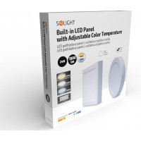 LED mini panel CCT, prisadený, 24W, 1800lm, 3000K, 4000K, 6000K, okrúhly