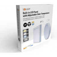 LED mini panel CCT, prisadený, 24W, 1800lm, 3000K, 4000K, 6000K, štvorcový