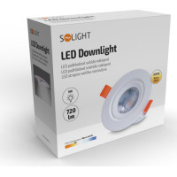LED podhľadové svetlo bodové, 5W, 400lm, 3000K, okrúhle, biele