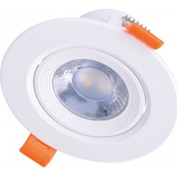 LED podhľadové svetlo bodové, 5W, 400lm, 4000K, okrúhle, biele