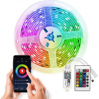 Wifi SmartLED svetelný pás, RGB, 5m, sada s adaptérom a diaľkovým ovládačom