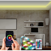 Wifi SmartLED svetelný pás, RGB, 5m, sada s adaptérom a diaľkovým ovládačom