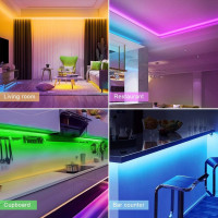 Wifi SmartLED svetelný pás, RGB, 5m, sada s adaptérom a diaľkovým ovládačom