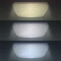 LED stropné svetlo Star, štvorcové, 24W, 1440lm, diaľkové ovládanie, 37cm