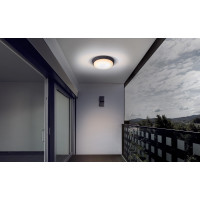 LED vonkajšie osvetlenie s nastaviteľnou CCT, 12W, 900lm, 22cm, 2v1 - biely a čierny kryt