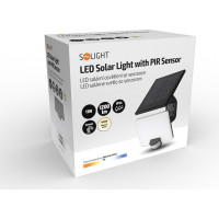 LED solárne osvetlenie so senzorom, 11W, 1200lm, Li-on, čierna