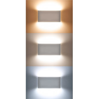 LED vonkajšie nástenné osvetlenie Modena, 12W, 680lm, 120 °, čierna