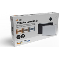 LED vonkajšie nástenné osvetlenie Modena, 12W, 680lm, 120 °, čierna