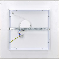 LED stropné osvetlenie s diaľkovým ovládaním, štvorcové, dekor dreva, 3000lm, 40W, 45x45cm