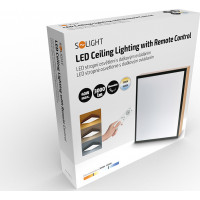 LED stropné osvetlenie s diaľkovým ovládaním, štvorcové, dekor dreva, 3000lm, 40W, 45x45cm