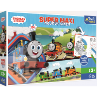 TREFL Obojstranné puzzle Mašinka Tomáš s priateľmi SUPER MAXI 24 dielikov