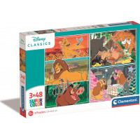 CLEMENTONI Puzzle Disney: Zvieratká 3x48 dielikov