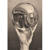 CLEMENTONI Puzzle Novo Art Series: Ruka s reflexnou guľou 1000 dielikov