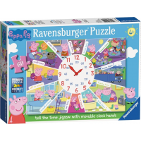 RAVENSBURGER Puzzle s hodinami Prasiatko Pepina XL 60 dielikov