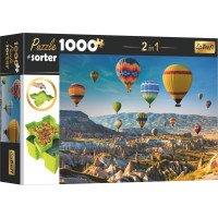 TREFL Puzzle s triedičom 2v1 Balóny nad Kapadokiou 1000 dielikov
