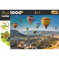 TREFL Puzzle s triedičom 2v1 Balóny nad Kapadokiou 1000 dielikov