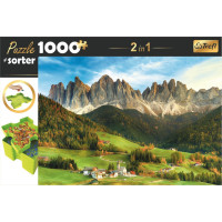 TREFL Puzzle s triedičom 2v1 Dolomity, Taliansko 1000 dielikov