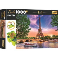 TREFL Puzzle s triedičom 2v1 Eiffelova veža, Paríž 1000 dielikov