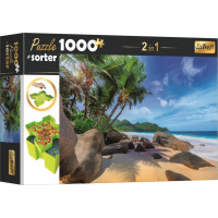 TREFL Puzzle s triedičom 2v1 Exotická pláž 1000 dielikov