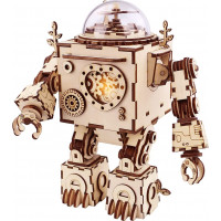ROBOTIME Roker Svietiace 3D drevené puzzle Robot Orpheus (hracia skrinka) 221 dielikov