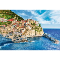 TREFL Sada 2v1 puzzle Manarola, Ligúria, Taliansko 1500 dielikov s lepidlom