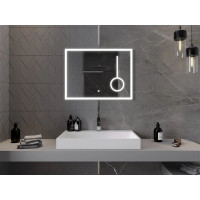 Obdĺžnikové zrkadlo MEXEN KALA 80x60 cm - s LED podsvietením, zväčšovacou lupou a vyhrievaním, 9820-080-060-611-00