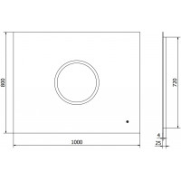 Obdĺžnikové zrkadlo MEXEN KOGA 100x80 cm - s LED podsvietením a vyhrievaním, 9821-100-080-611-00