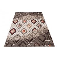 Moderný kusový koberec MATRA béžovo-červený H109A