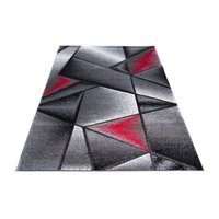 Moderný kusový koberec MATRA červeno-sivý J374C