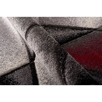 Moderné kusový koberec MATRA červeno-šedý J374C