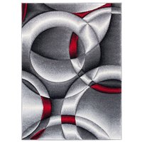Moderné kusový koberec MATRA šedo-červený J386A