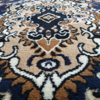 Kusový koberec ALPHA Dubai - hnedý/tmavo modrý